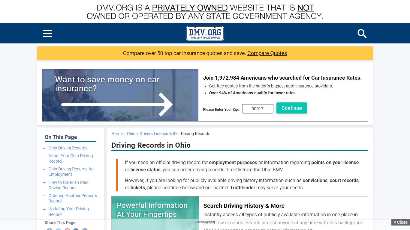 Ohio Driving Records | DMV.ORG